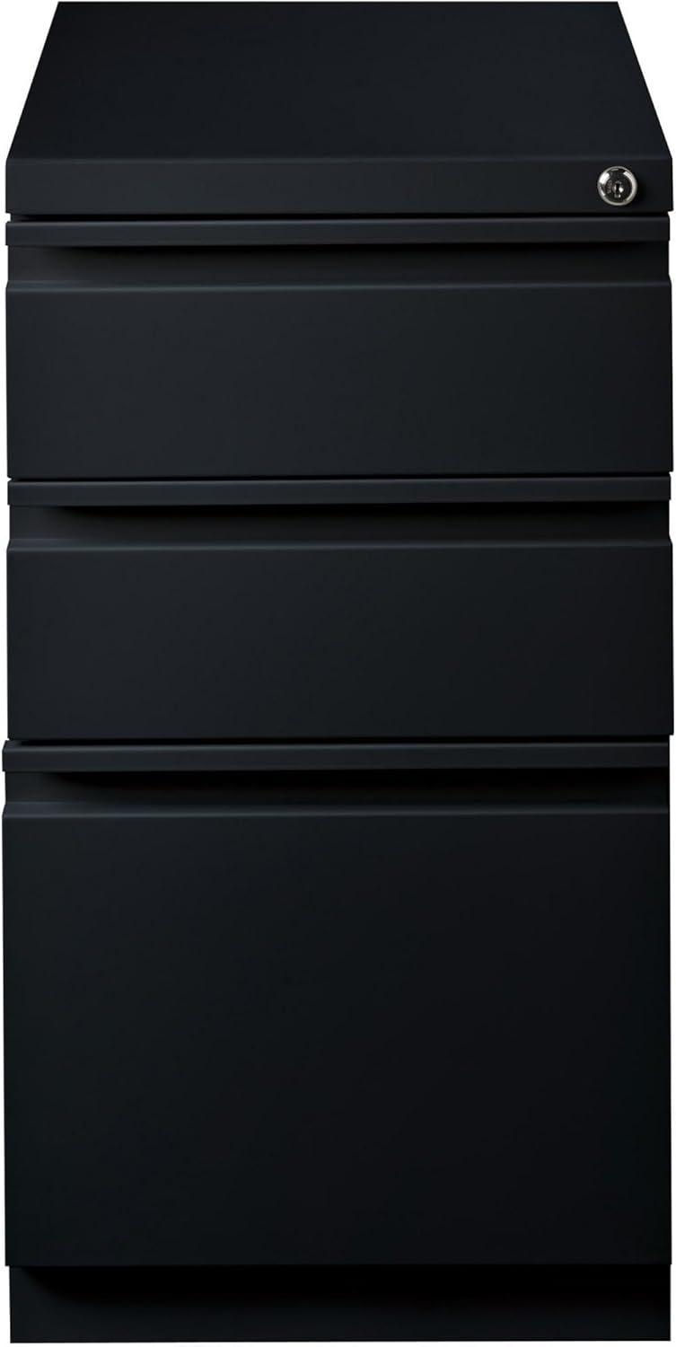 3 Drawers Vertical Steel Lockable Filing Cabinet, Black