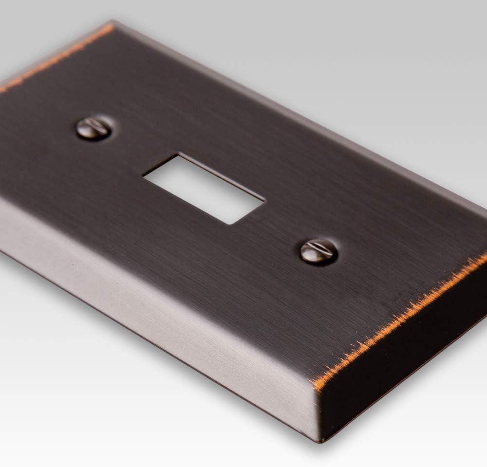 Aged Bronze Double Rocker Steel Wall Plate