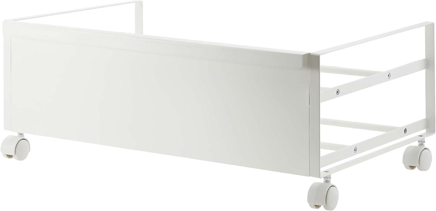 Yamazaki Home Rolling Shoe Rack, Steel, Holds 4 shoes, 6 heels, Wheels