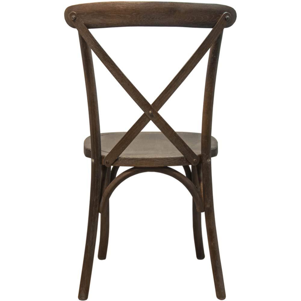 Emma and Oliver 2-pack Medium Natural With White Grain X-Back Chair