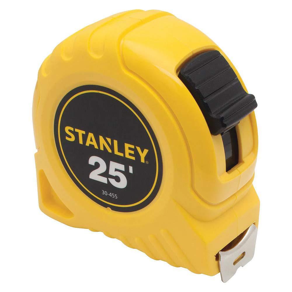 Stanley Bostitch Power Return Tape Measure, Plastic Case, 1" x 25ft, Yellow