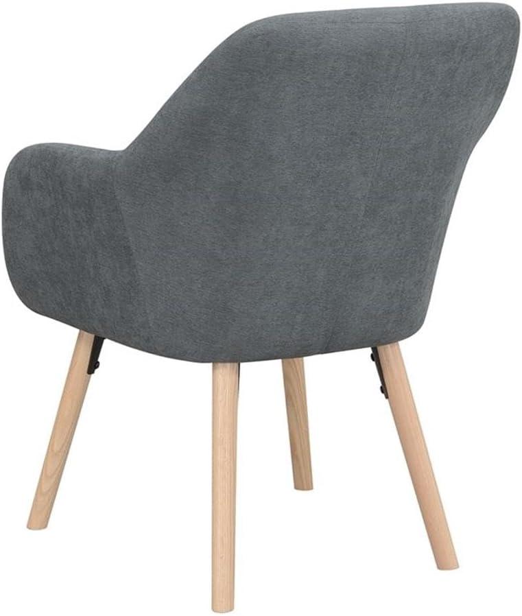 Convenience Concepts Take a Seat Charlotte Wingback Upholstered Accent Armchair, Slate Gray Fabric
