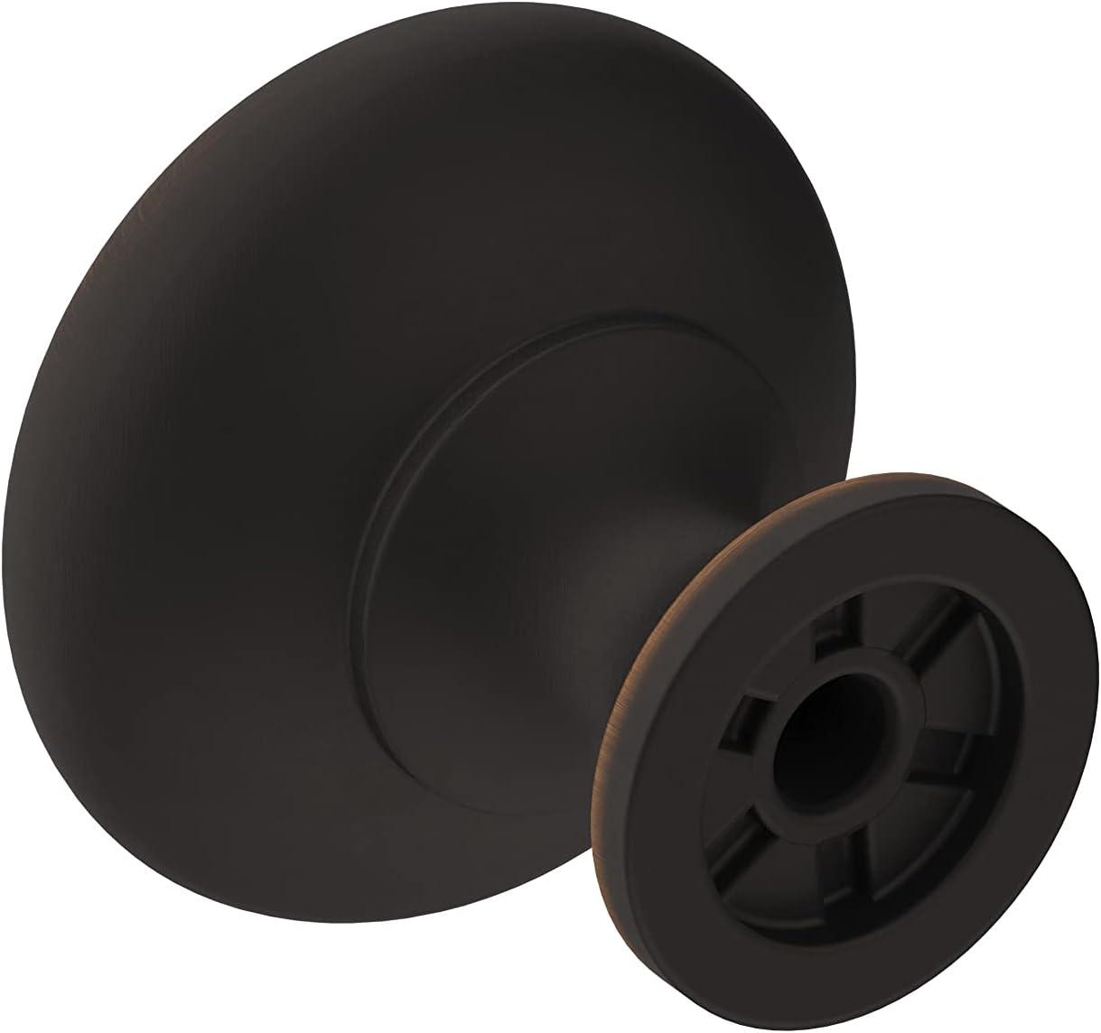 Oil Rubbed Bronze Round Cabinet Knob with Mounting Hardware