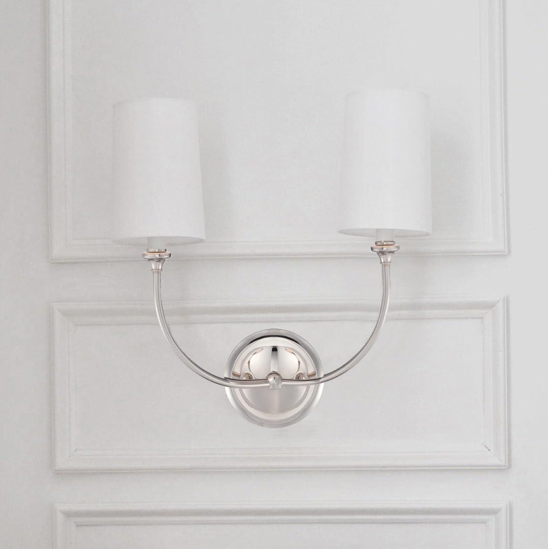 2242-PN-Crystorama Lighting-Sylvan - 2 Light Wall Sconce-Polished Nickel Finish