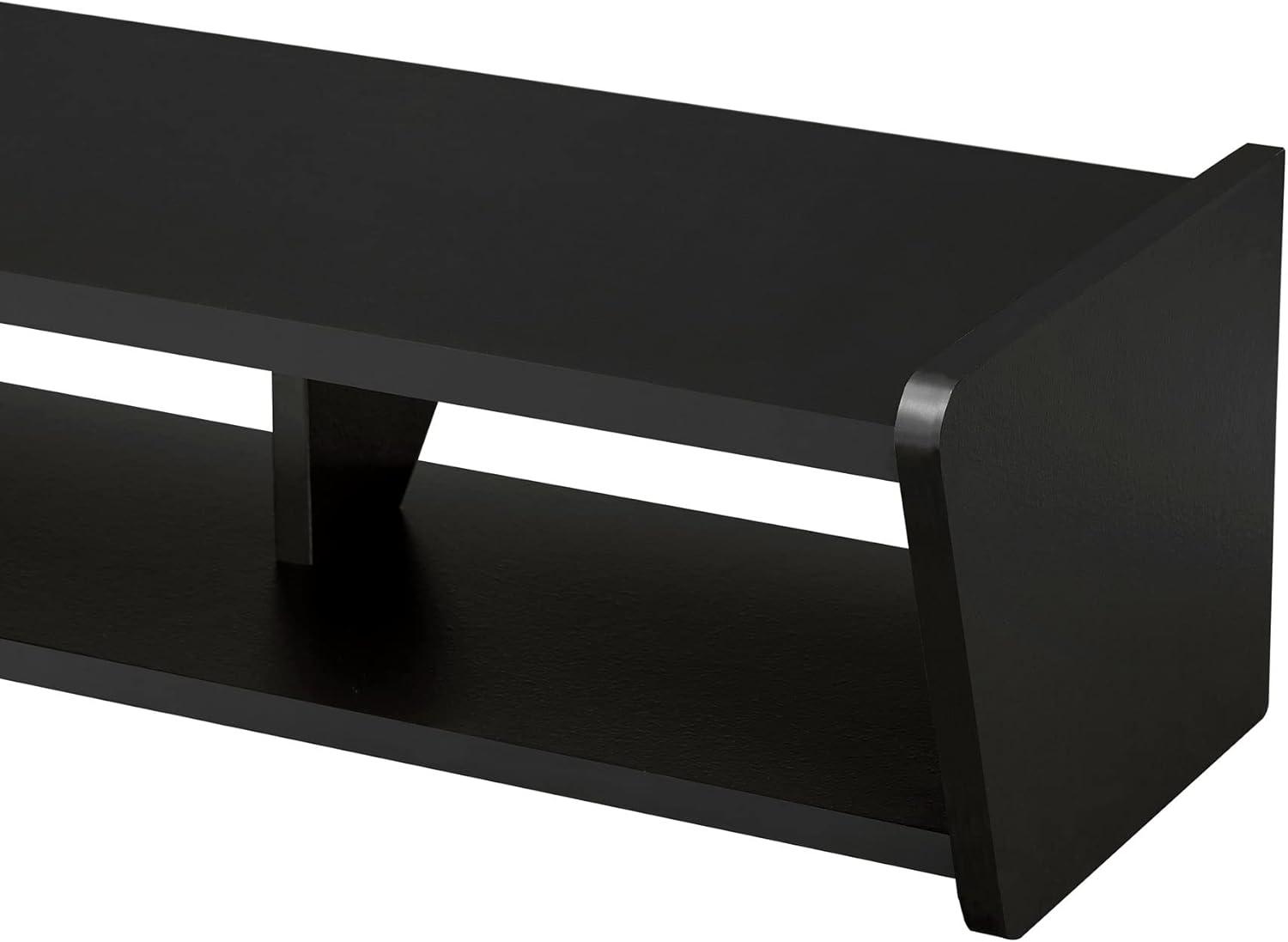 Walker Edison Minimalist Floating TV Stand for TVs up to 70”, Solid Black