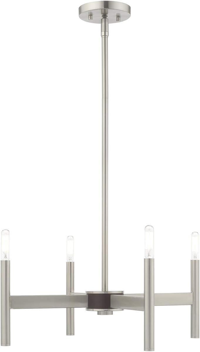 Livex Lighting Copenhagen 4 - Light Chandelier in  Brushed Nickel