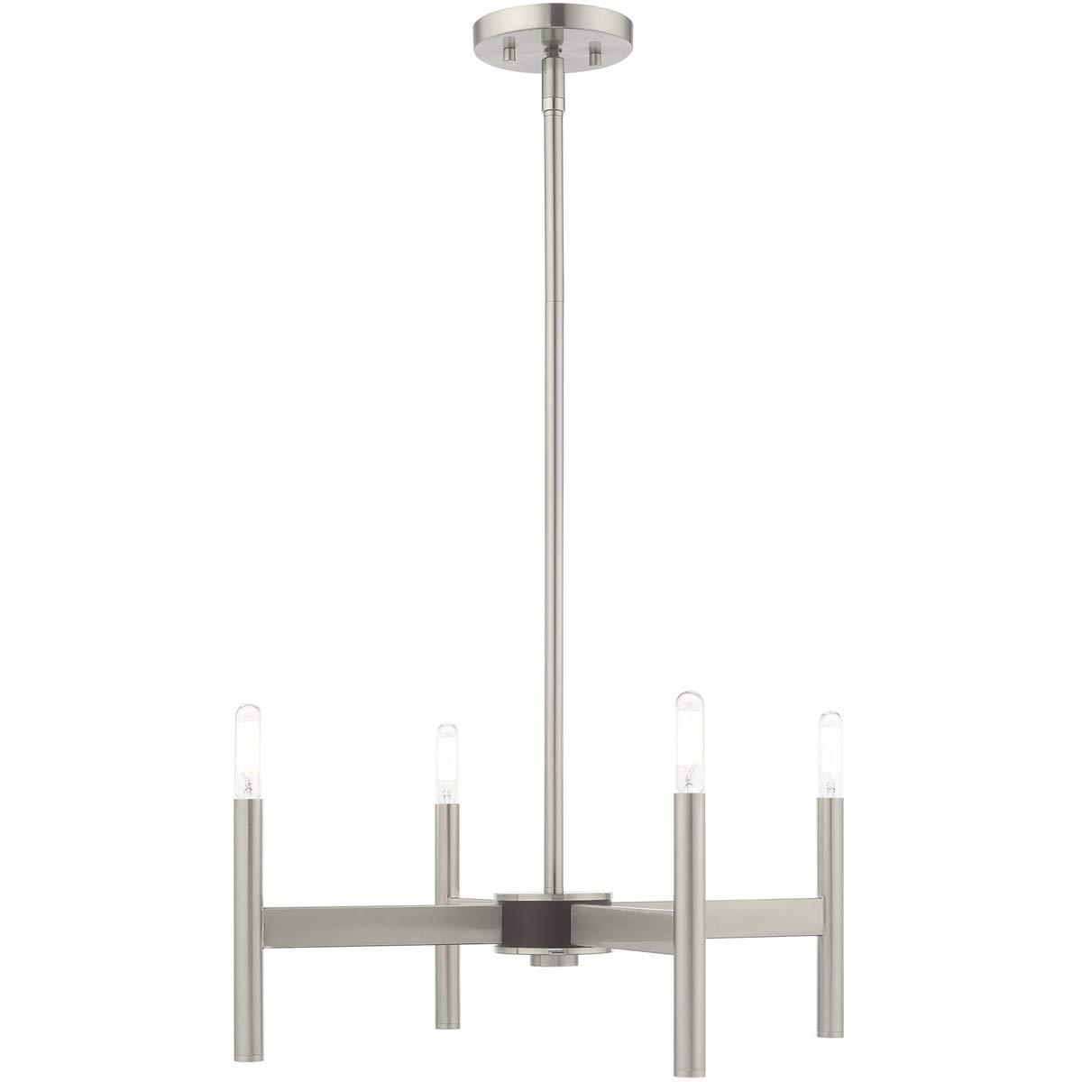 Livex Lighting Copenhagen 4 - Light Chandelier in  Brushed Nickel