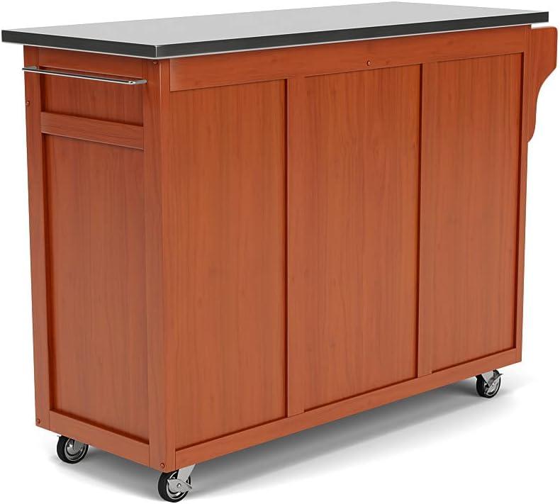 Homestyles Create-a-Cart Wood Rolling Kitchen Cart in Brown