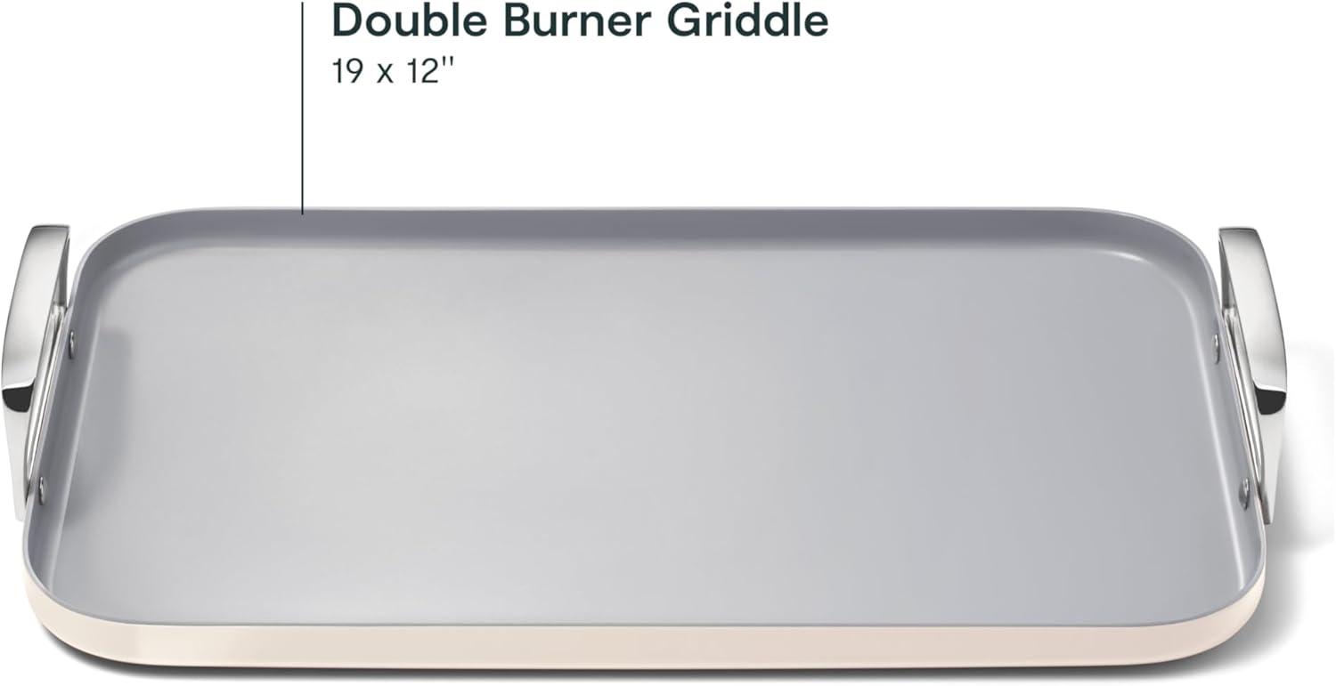 Caraway ® Cream Ceramic Non-Stick Double Burner Griddle