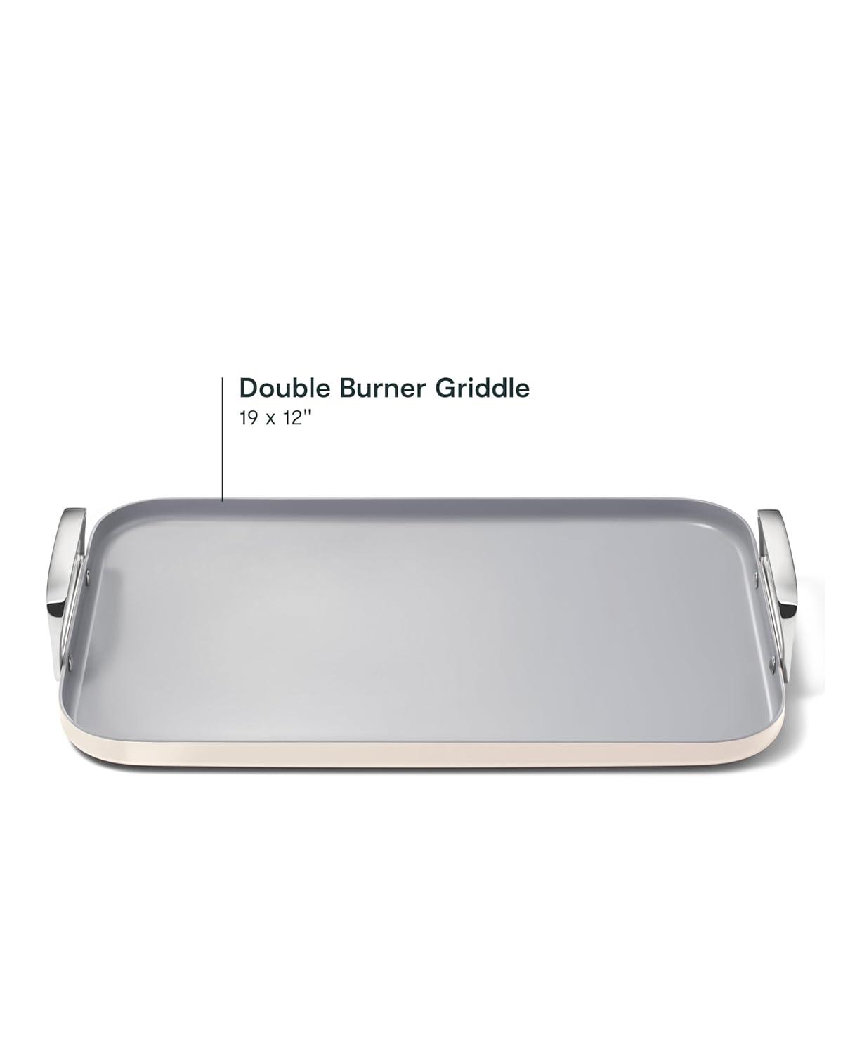 Caraway ® Cream Ceramic Non-Stick Double Burner Griddle