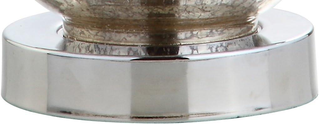 JONATHAN  Y Colette Mini Glass Transitional/Glam 20-in Silver LED Incandescent Rotary socket Table Lamp with Linen Shade