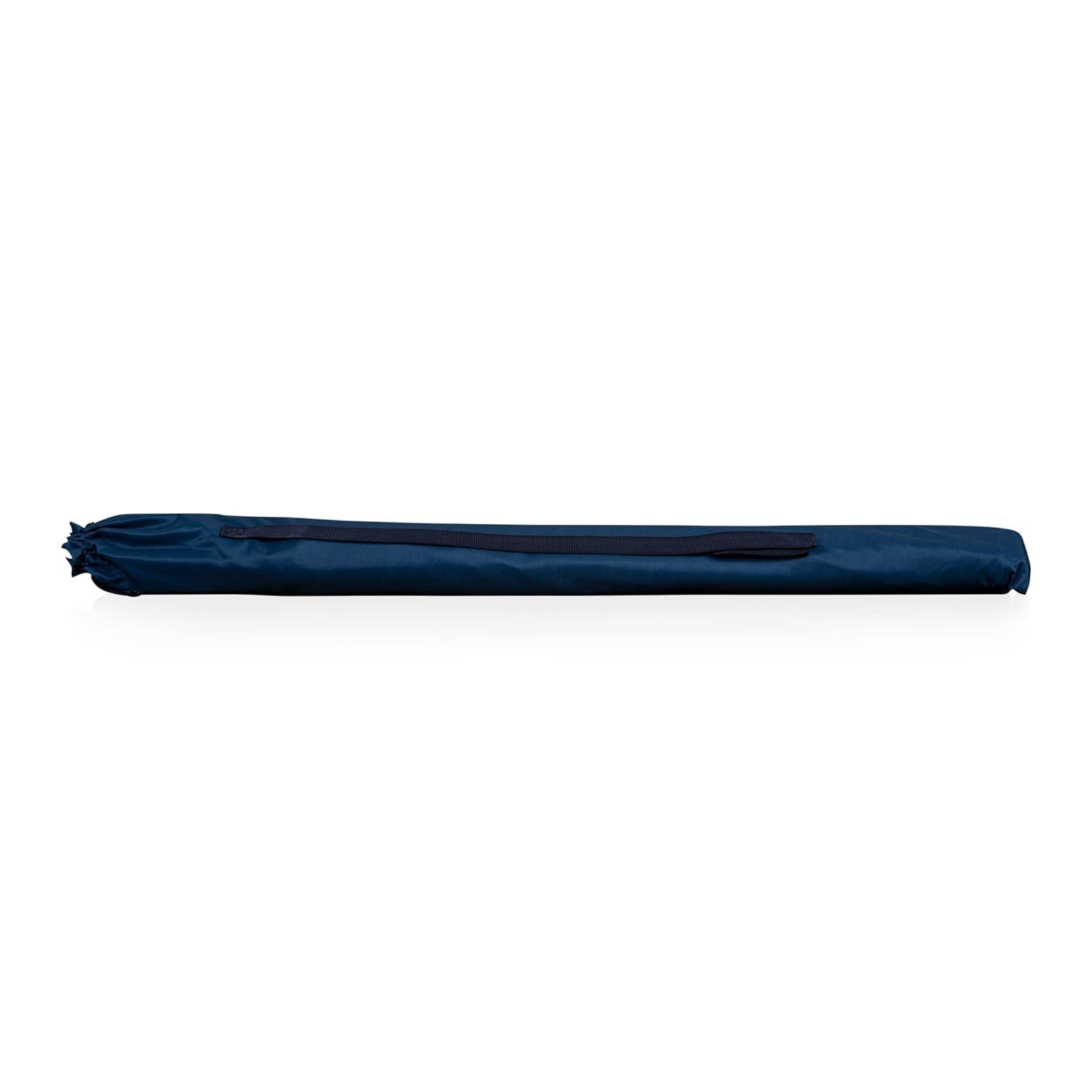 Picnic Time 5.5' Beach Compact Umbrella - Blue Pinstripe Pattern