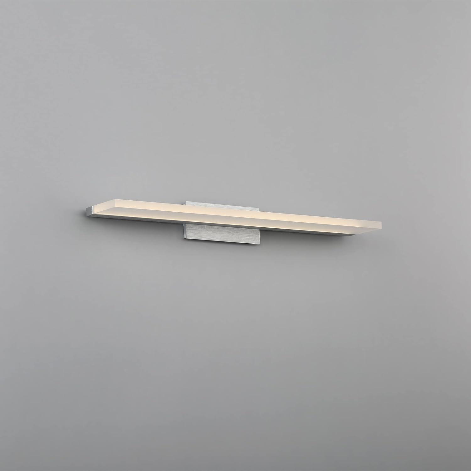 WAC Lighting Level 24" 1-Light LED 3500K Aluminum Bathroom Vanity Light in Gray