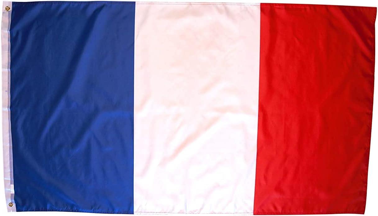 France National Flag Polyester Fiber 3x5 Feet Flag, Bright Colors And Anti-ultraviolet Fade Flag Indoor Outdoor Banner