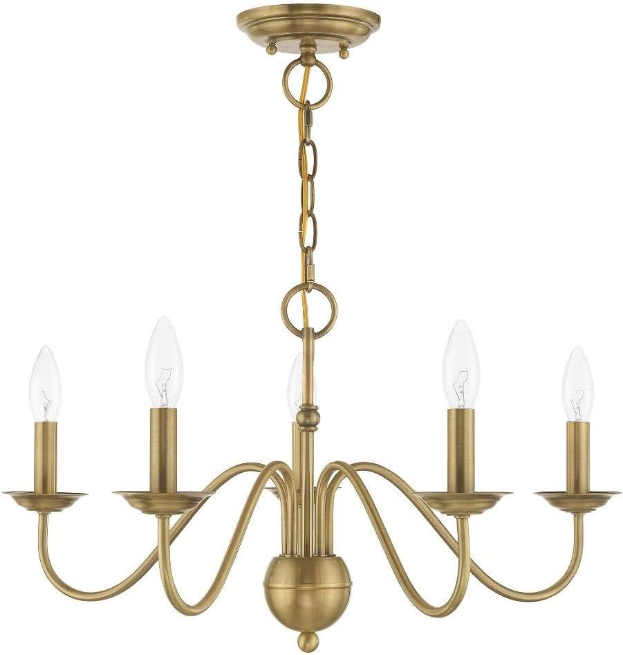 Livex Lighting Windsor 5 - Light Chandelier in  Polished Brass