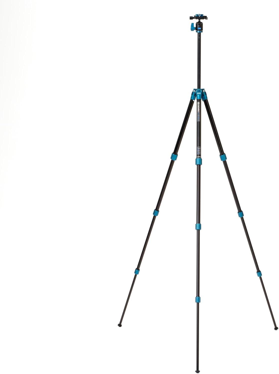 Benro 61.4" Black and Blue Aluminum Tripod with Ball Head