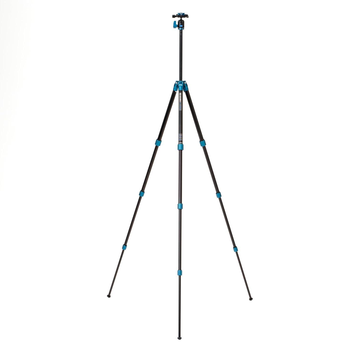 Benro 61.4" Black and Blue Aluminum Tripod with Ball Head