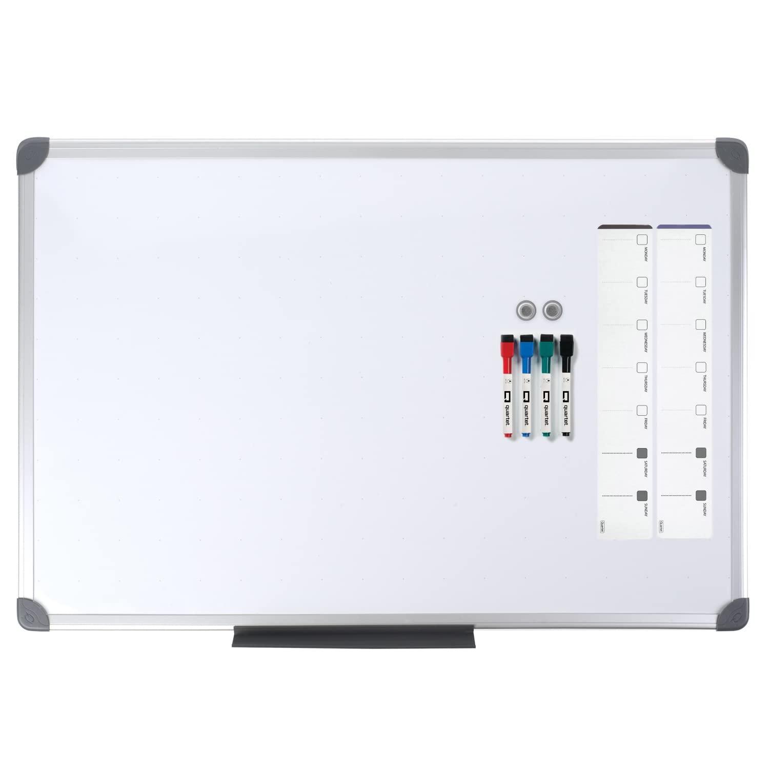Quartet Magnetic Dry-Erase Board, 36" x 24", Euro Style Aluminum Frame