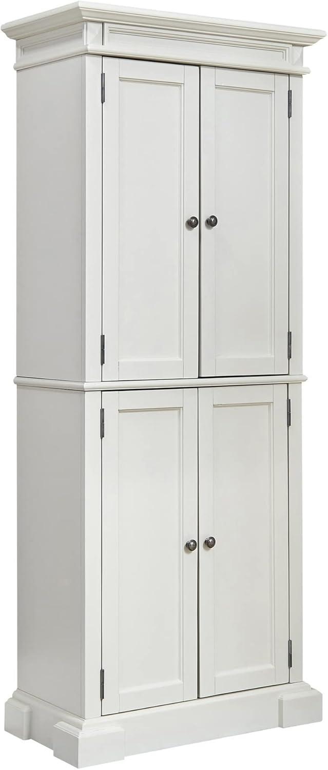 Americana White Hardwood Pantry with Adjustable Shelving