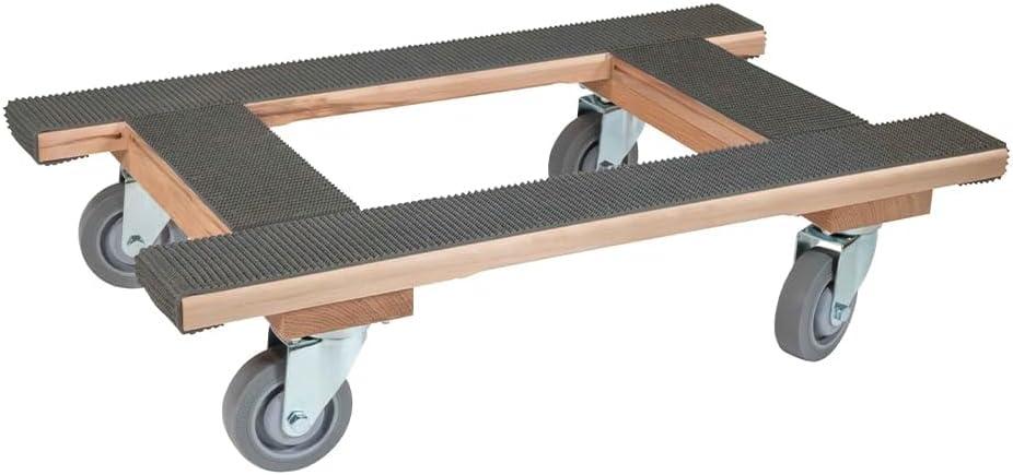 18"x30" H Shape Moving Dolly with Non Marking Wheels - 1000 lbs Capacity Heavy Duty Furniture Dolly with 4" Casters & Rubber belting