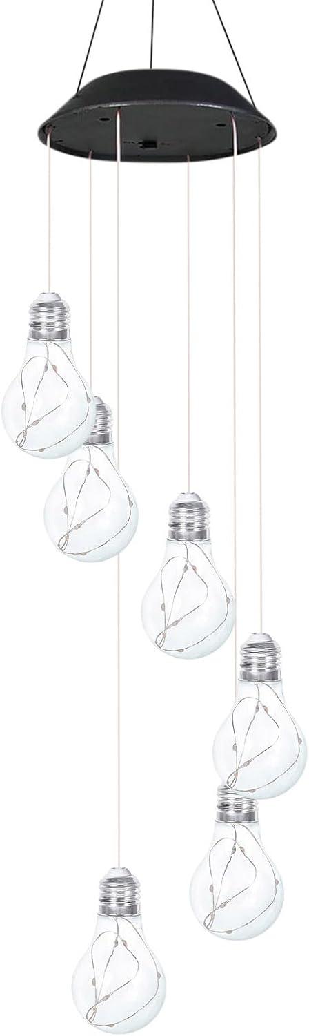 Colorful Lights Solar Wind Chimes for Outside,Wind Chimes Solar Light Bulb Ball for Garden Patio Outdoor Decor,Hanging Lights for Women Grandma Mom Birthday,Christmas Decor for Outdoor Garden Balcony