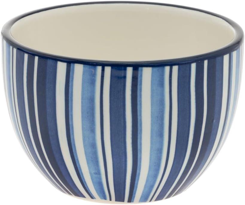 Agnetha Blue and White Ceramic Nesting Prep Bowls, Set of 3