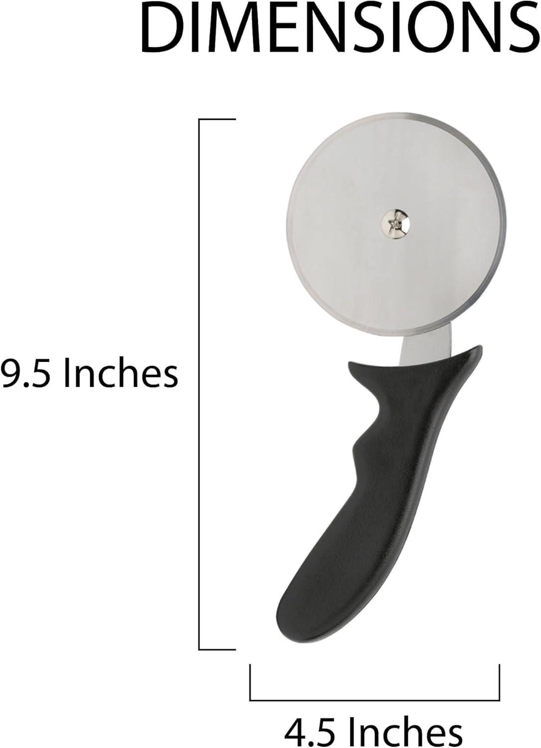 Japanese Stainless Steel Deep Dish Pizza Cutter with Black Handle