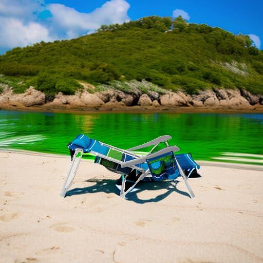 Homevative Cooler+ Folding Backpack Beach Chair with 5 Positions, Towel bar, XL Cooler Pouch, Storage Net, Cup and Phone