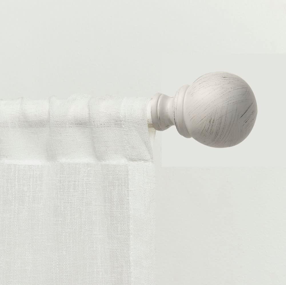 120"x66" Adjustable Sphere Curtain Rod & Finial Set Matte Bronze: 120 Inch, Iron, Single Rod, Exclusive Home