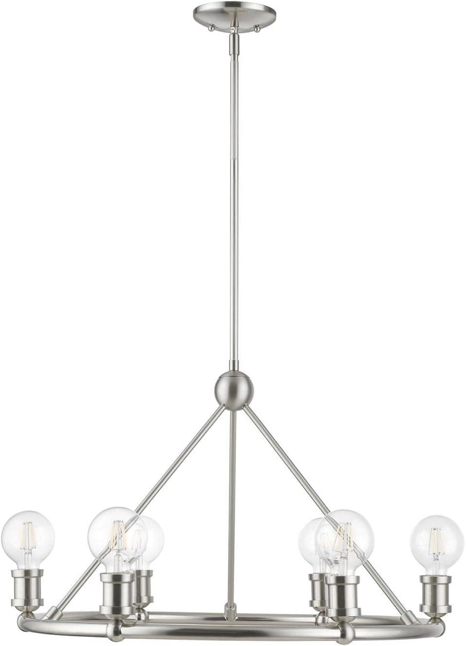 Livex Lighting Lansdale 6 - Light Chandelier in  Brushed Nickel