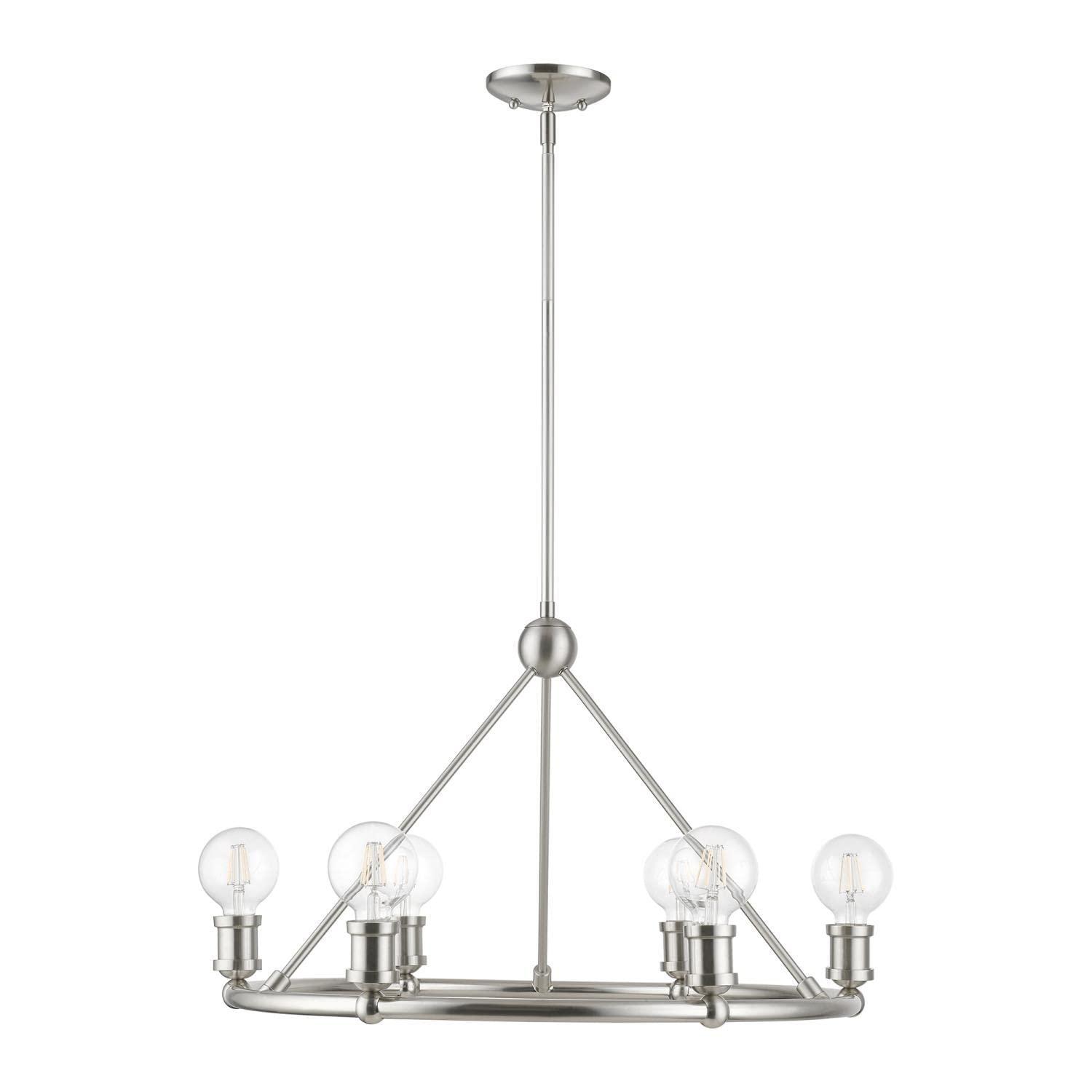 Livex Lighting Lansdale 6 - Light Chandelier in Brushed Nickel