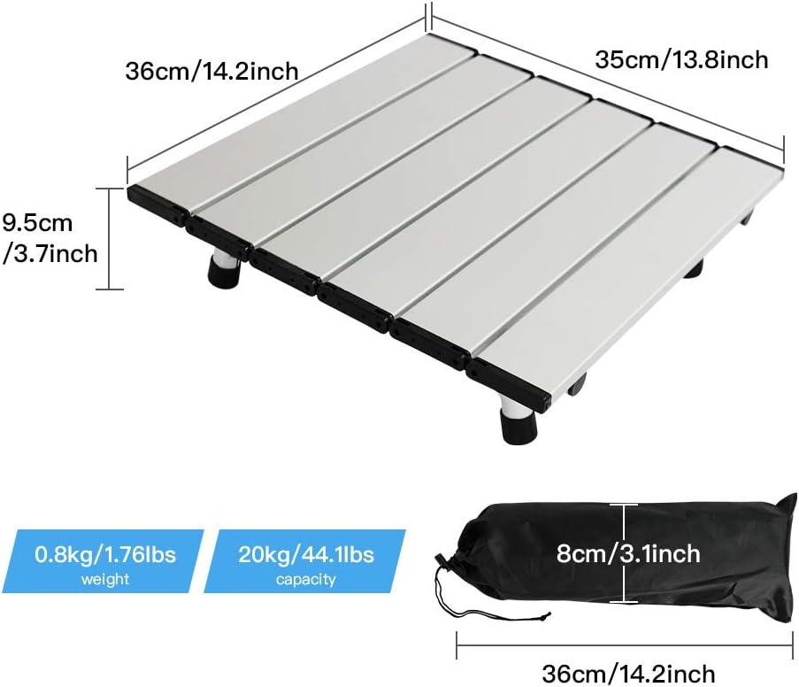 Compact Foldable Aluminum Camping and Picnic Table