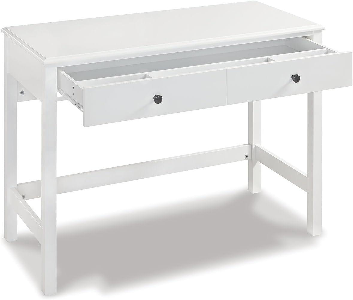 Othello Home Office Small Desk White - Signature Design by Ashley: Parsons-Style, Single Drawer Storage