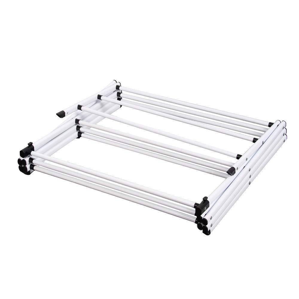 Household Indoor Folding Clothes Drying Rack, Dry Laundry and Hang Clothes,Towel Rack for Storage (White)
