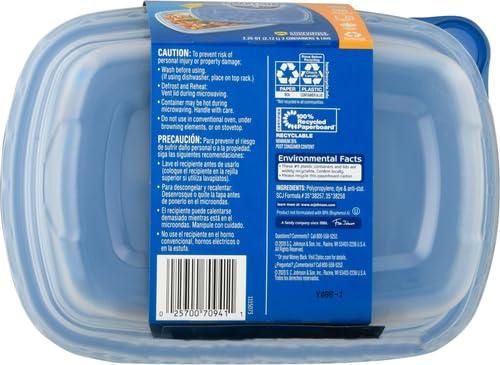 Ziploc® Brand, Food Storage Containers with Lids, Smart Snap Technology, Large Rectangle, 2 ct