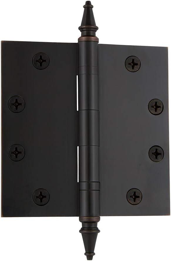 Nostalgic Warehouse 4.5" x 4.5" Steeple Tip Heavy Duty Hinge with Square Corners