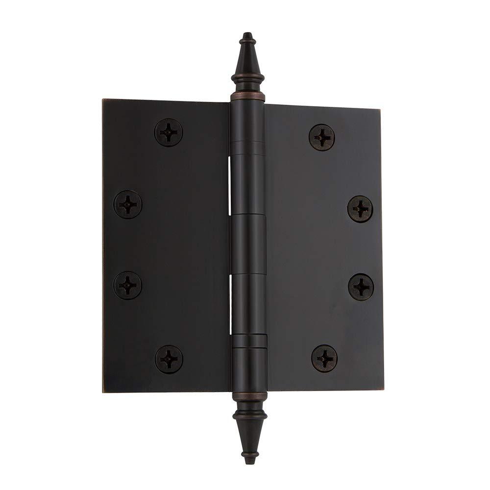 Nostalgic Warehouse 4.5" x 4.5" Steeple Tip Heavy Duty Hinge with Square Corners