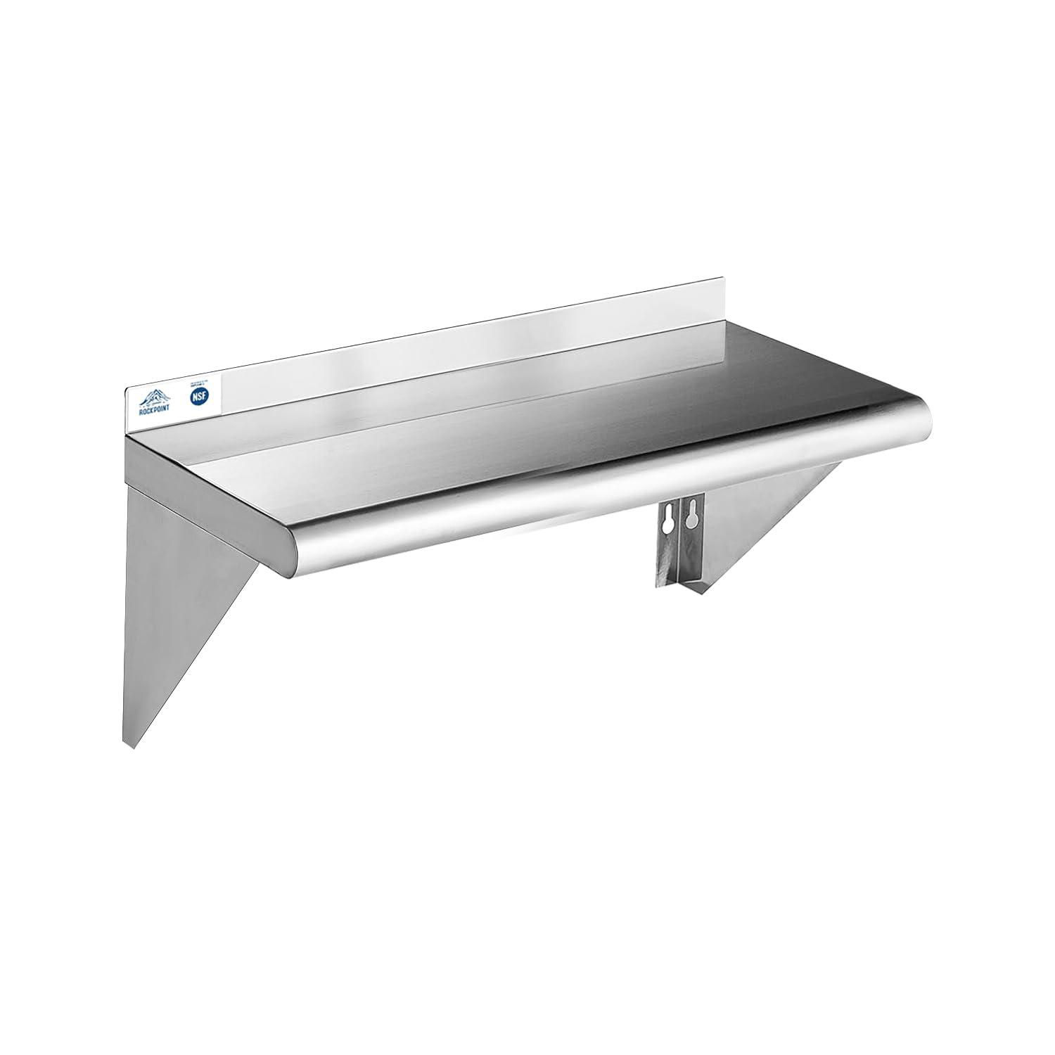 GRIDMANN NSF Stainless Steel Wall-Mount Shelf by Latitude Run
