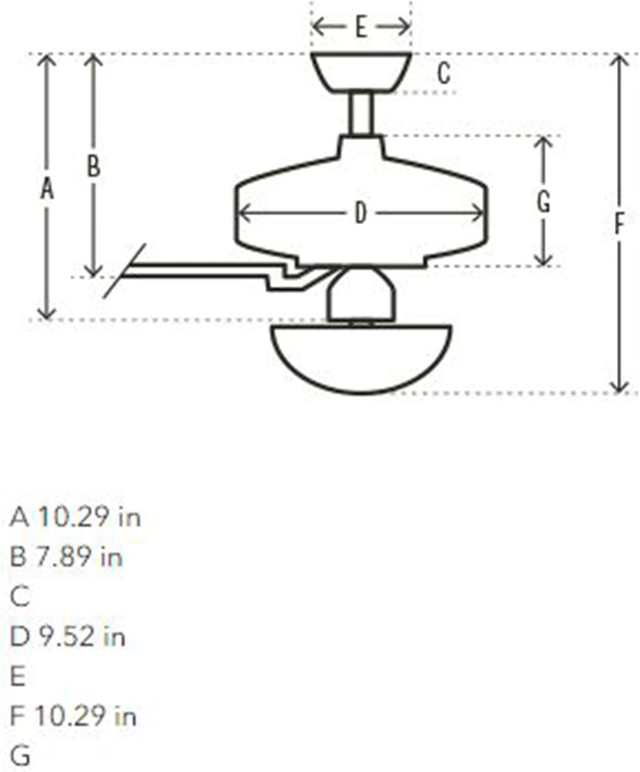 44" White Low Profile Ceiling Fan with LED Light and Remote