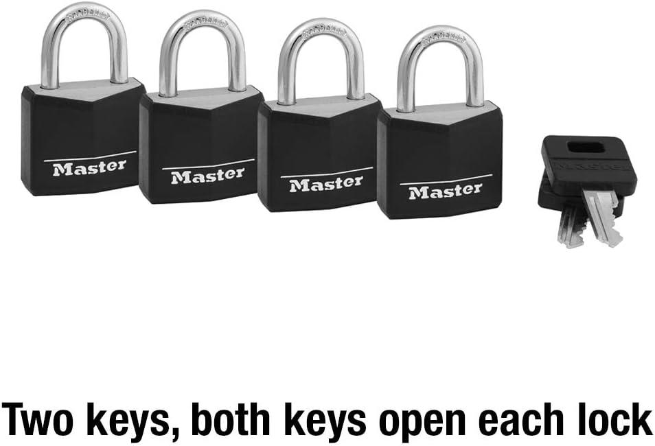 Master Lock Covered Aluminum 30 mm (1-3/16 in) Padlock with Key, 16mm (5/8 in) shackle