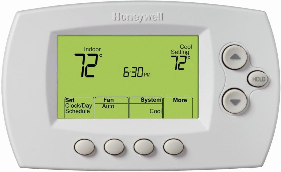 White Digital Programmable Wireless Thermostat with Mounting Hardware