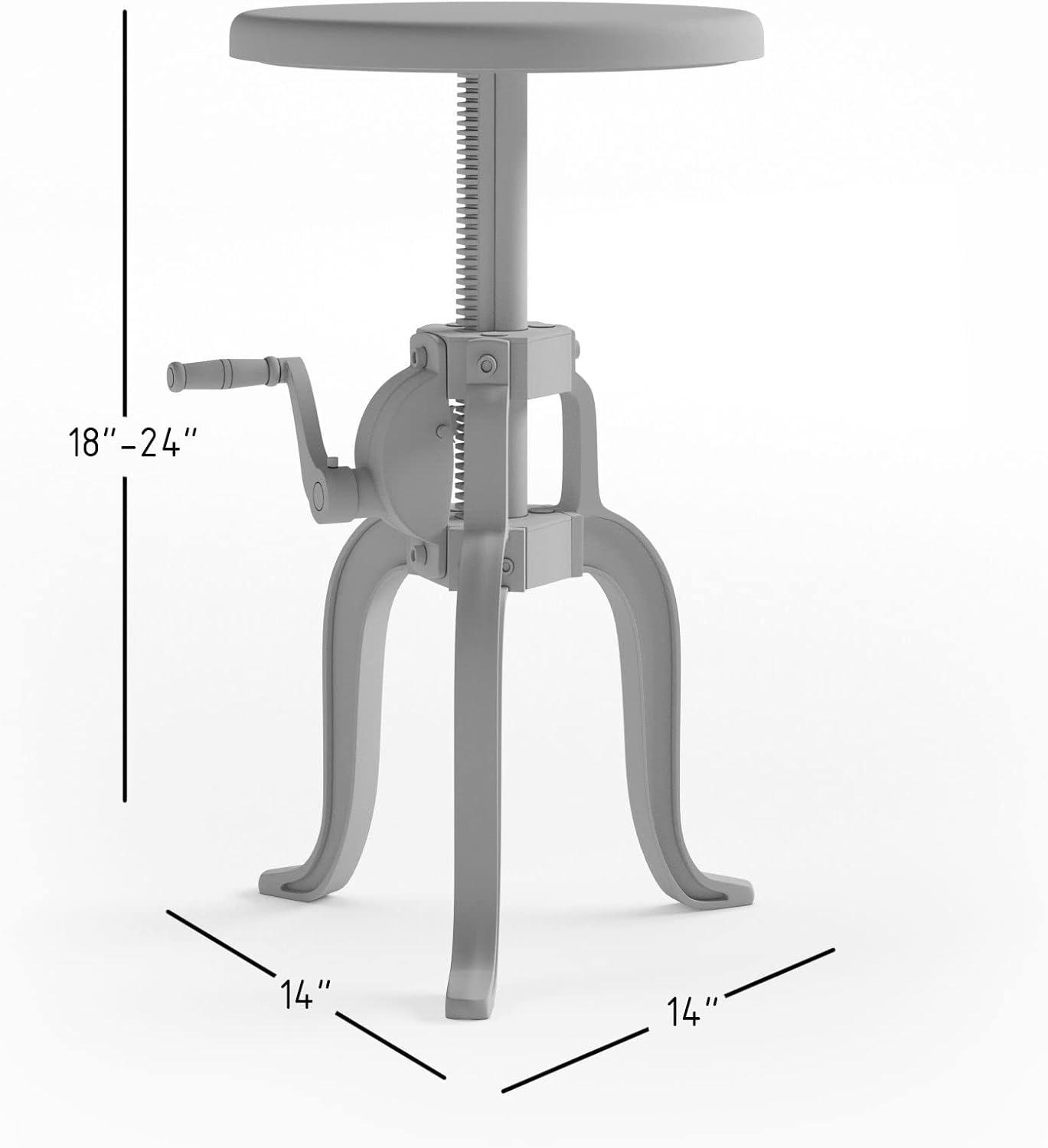 Jofran Global Archive Industrial Solid Wood and Iron Crank Table