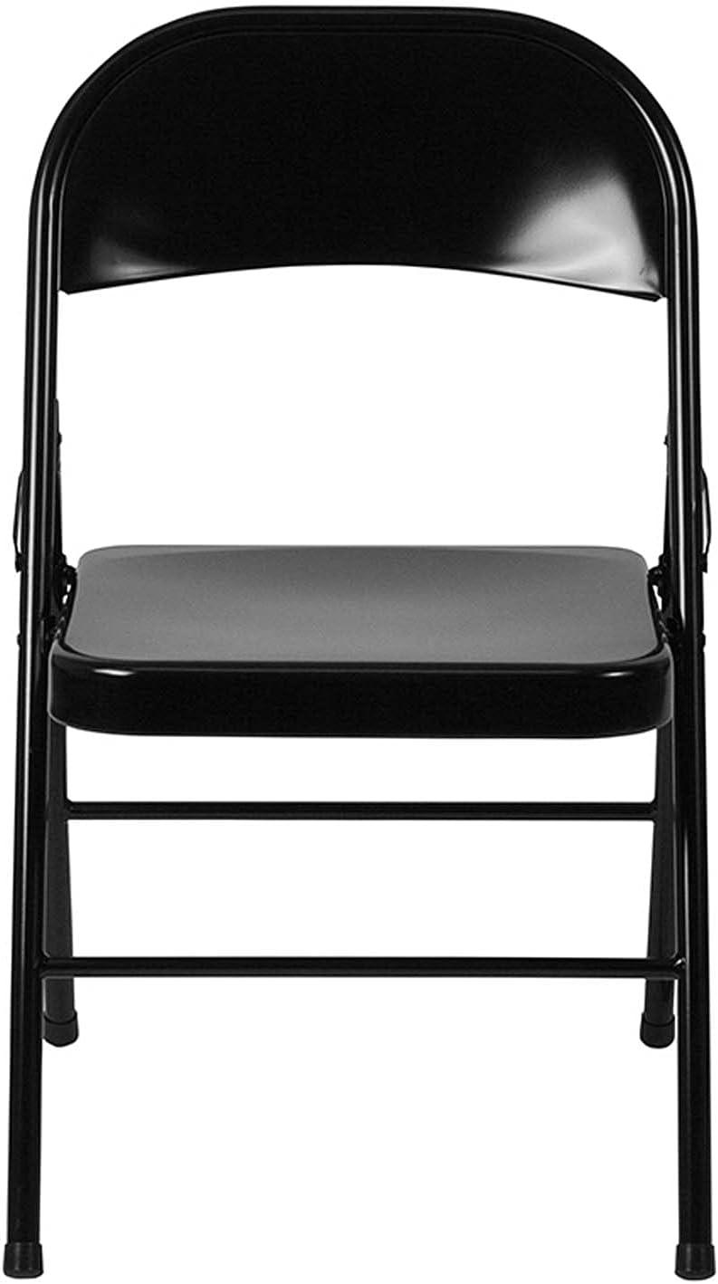 Hercules Series Traditional Black Metal Armless Folding Chair 4-Pack