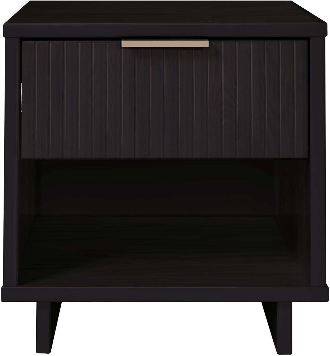 Granville Modern 2 Drawer Nightstand Light Gray - Manhattan Comfort: Soft Close, UV Finish, Metal Handles