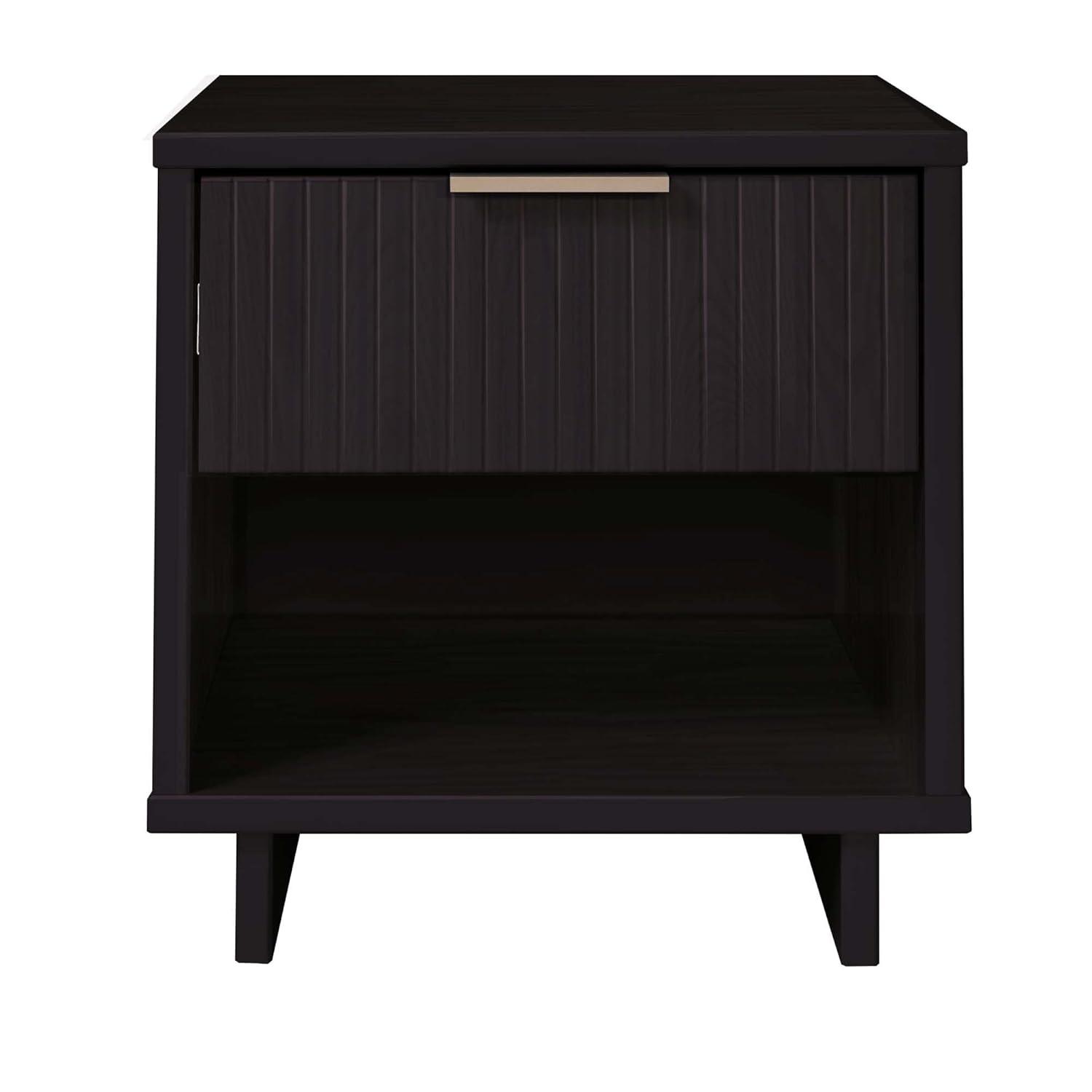 Granville Modern 2 Drawer Nightstand Light Gray - Manhattan Comfort: Soft Close, UV Finish, Metal Handles