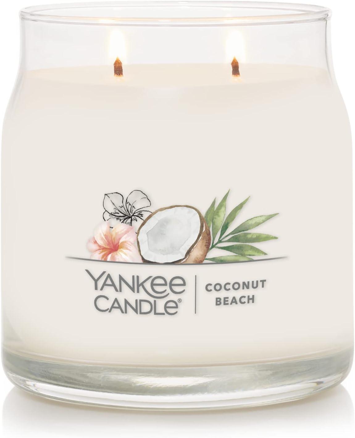 Yankee Candle Signature Medium 2-Wick Candle, Coconut Beach, 13 oz