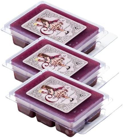 Courtney's Candles Perfectly Pomegranate 3-Pack Mixer Melt or Wax Tart 2.5 Ounces Each