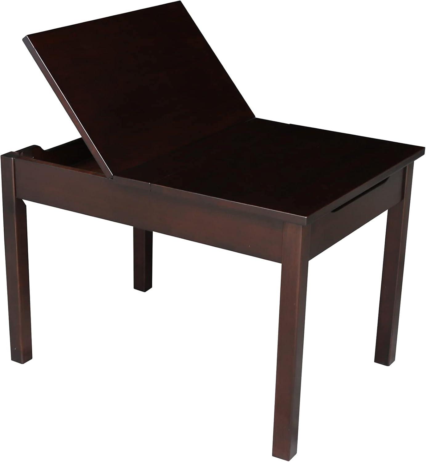 Children's Table with Lift-top Storage Rich Mocha