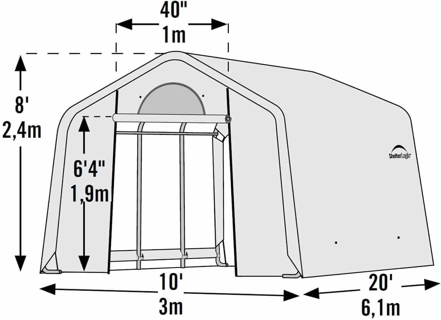 ShelterLogic GrowIT 10' W x 20' D Greenhouse