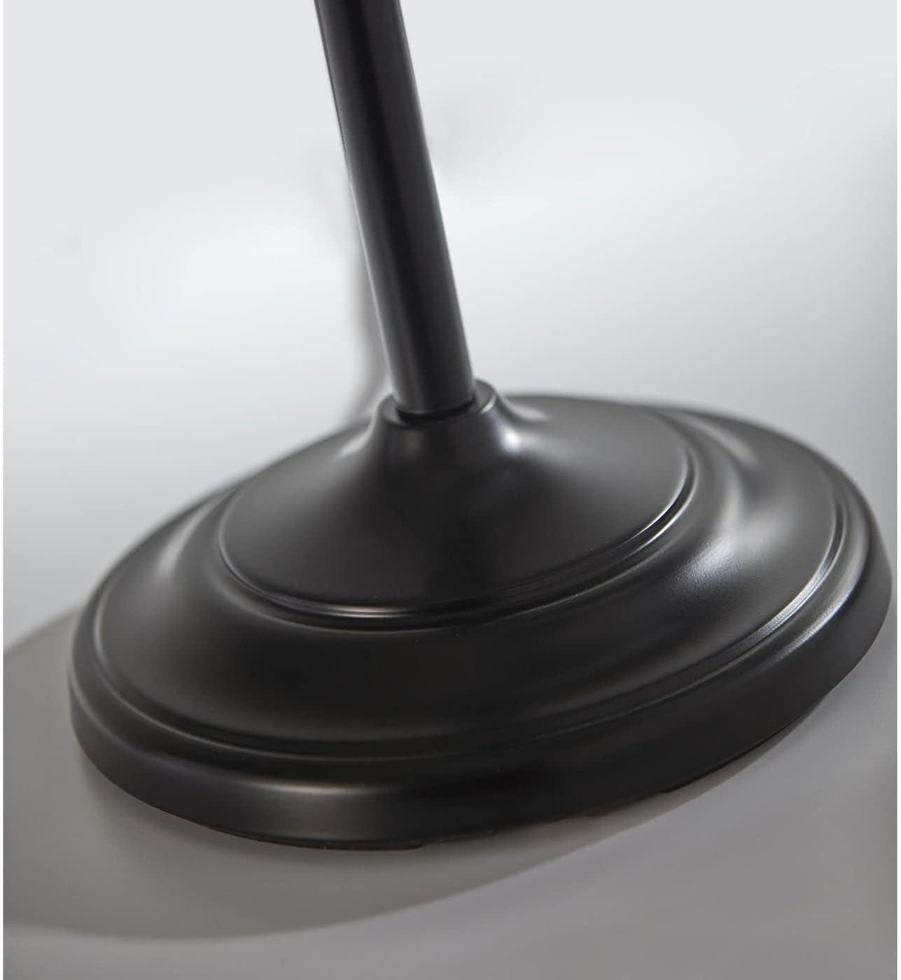 60" 3-way Charles Floor Lamp Black - Adesso: Modern Standing Light for Living Room, ETL Listed, Acrylic Shade